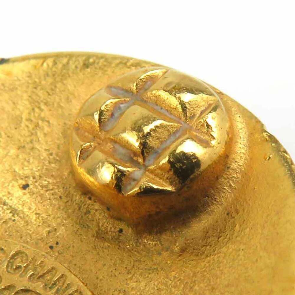 CHANEL Authentic Gold Logo Earrings - Picture 11 of 12